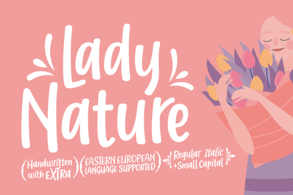 Lady Nature: A Unique Script Handwritten Typeface for Editorial Design