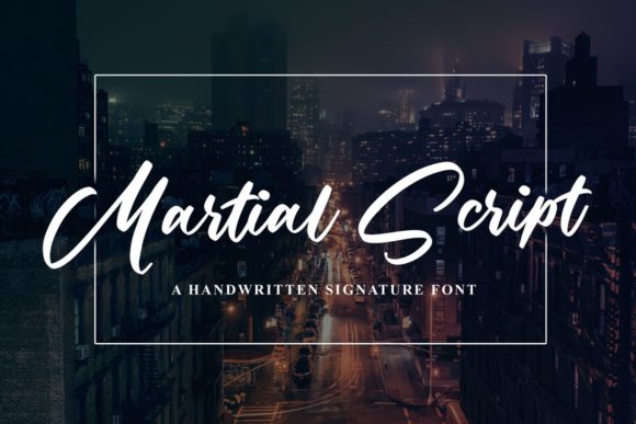 Martial Script: A Bold Handwritten Typeface for Modern Branding