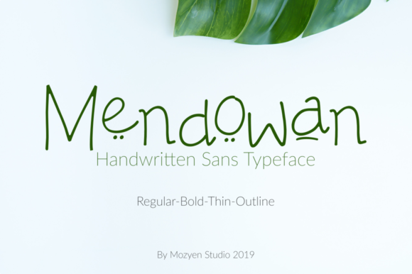 Mendowan Family: The Handwritten Typeface for Authentic Branding